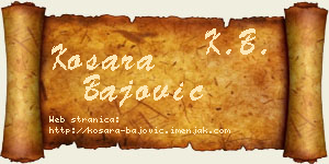 Kosara Bajović vizit kartica
